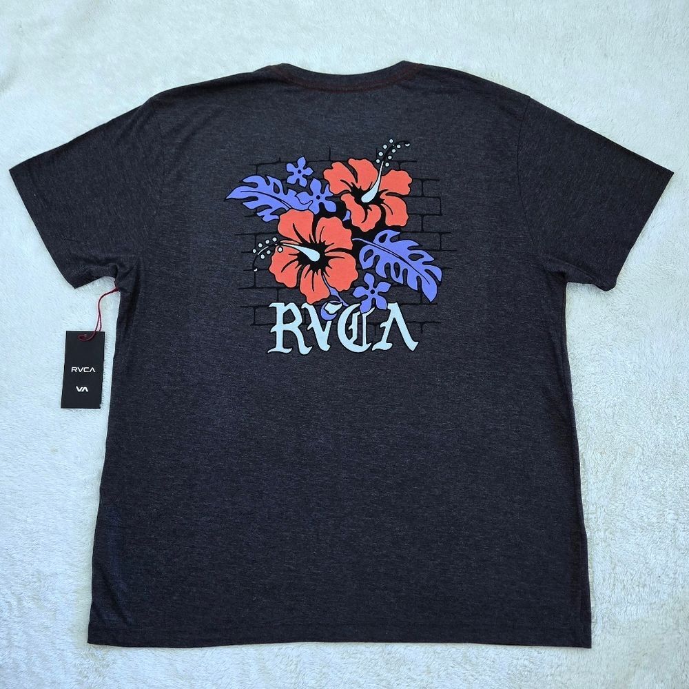 RVCA🏄♂️ "Floral Park" Vintage Dye Slim Fit Graphic Tee👕 - NWT - Picture 14 of 16